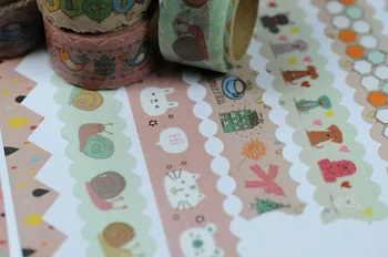 12Designs (Pieņemt Paņemt ) Japāņu Washi Dekoratīvās Līmlenti Multicolor Kartona modelis DIY Maskēšanas Papīrs, Lentes, Vairumtirdzniecība