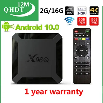 12M Leadcool QHDTV X96Q TV KASTĒ 2G/16.G Android 10.0 smart tv kaste francija Smart TV BOX