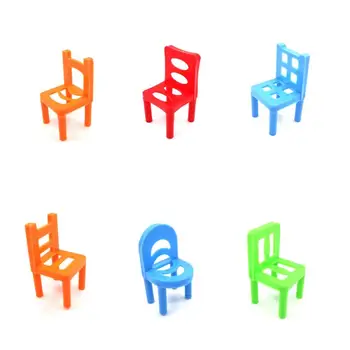 12PCS Jaunu Mini Kaudze Krēslu Līdzsvaru Bloks Rotaļlietas Bērnu Agrīnās Izglītības Līdzsvaru Mācību Rotaļlietas Bērniem Puses Ģimenes Mijiedarbība Spēle