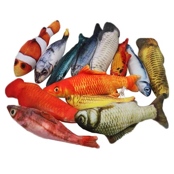 13 Gab 3D Karpas, Zivju Pet Mīksta Plīša Forma Kaķis Rotaļlietas Dāvanām Catnip Zivju Pildījumu Spilvens Lelle Simulācijas Zivju Spēlē Rotaļlieta Pet