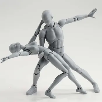 13cm Rīcības Attēls Rotaļlietas Mākslinieks Kustamo Vīrietis Sieviete Kopīgas attēls PVC Ķermeņa Skaitļi Modelis Manekena Mākslas Skiču Izdarīt Statuetes