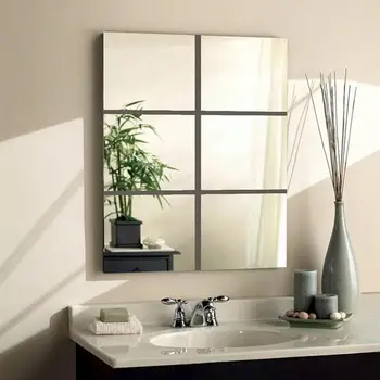 15*15 CM * 9-gabals Laukumā Spogulis Sienas Uzlīmes DIY pašlīmējošas Sienas Mājās Apdare V4D1