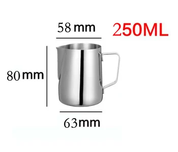 150ml/250ml Nerūsējošā Tērauda Piena Putošanas Krūzi Marķējumi, Piena Krūze Kafijas Piena Putotāju un Latte Maker Kafijas rīki