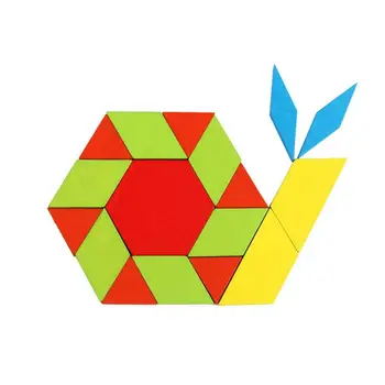 155pcs Radošo Varavīksnes Krāsas, Ģeometriskas Formas Izziņas Tangram Jigsaw Puzzle Koka Bērni Motessori Agrīnās Mācīšanās Izglītības Rotaļlieta