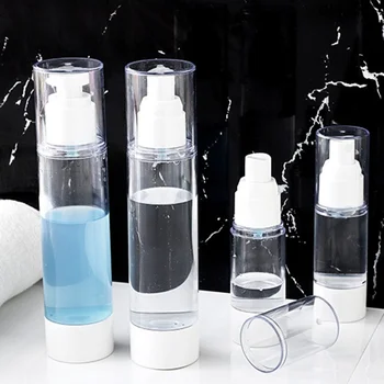 15ml 30ml 50ml 80ml 100ml Plastmasas Vakuuma Spray&Sūknis Losjons Uzpildāmas Pudeles, kas Ceļo Uzpildāmas Konteineru Tukšs Bezgaisa Gadījumā