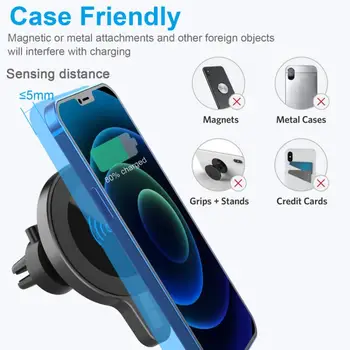 15W, Qi Bezvadu Automašīnas Lādētājs Magnētisko Tālruņa Turētāja Stends, Auto Planšetdatoru, Mobilo Telefonu Turētāji Stendi IPhone 12 Samsung