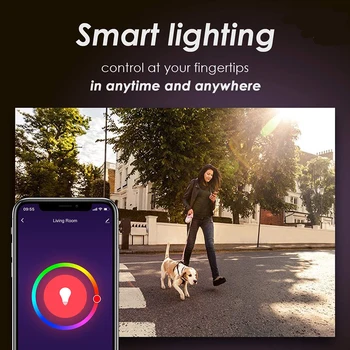 15W Smart Gaismas Luktura Spuldze RGB ēsmas zivtiņu vadi LED Bombillas Krāsains Dimming RGB Bluetooth WIFI/IS Tālvadības Alexa, Google Palīgs