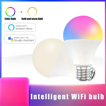 15W, WiFi Smart Spuldzes E27 B22 Aptumšojami Smart Spuldzes Balss Kontroli, Multi-krāsu Smart Spuldzes Darbu Ar Alexa, Google Home