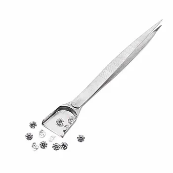 16cm Professional Diamond Pincetes Ar Kausiņu Lāpstas, Lai Gem Krelles, Rotas Rīks