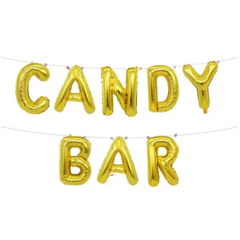 16inch Candy Bar Folijas gaisa Balons, Dzimšanas dienas svinības Iesaistīšanās Kāzu Galda Līgavas Duša, Bērnu Dušas Banner Dekoru Piederumi