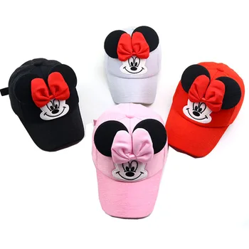 17 Stila Disney Anime Minnie Mickey Bērniem Cepuri, Zēns, Meitene, Hip Hop Cepures Ar Ausīm Dzīvoklis Mickey Minnie Mouse Bērnu Ceļojumu Cepuri Attēls Rotaļlietu