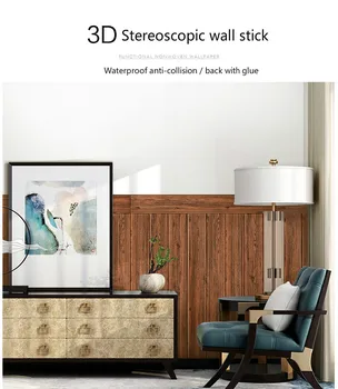 18 Krāsas, 3D Tapetes-Pašlīmējošas Woodr Graudu Sienas Uzlīmes, Mīksts Iepakojums Bērnudārza Sienu Apdare Ūdensizturīgs Putas