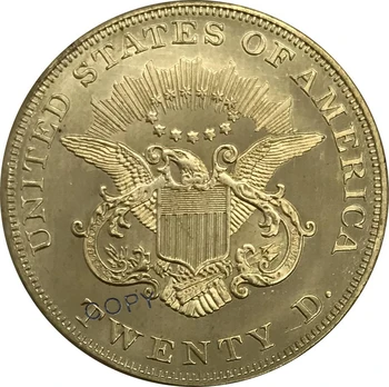 1864 Amerikas savienotās Valstis 20 Divdesmit Dolāru Brīvība Vadītājs Double Eagle Gold coin Misiņa Kolekciju, Kopēt Monētas
