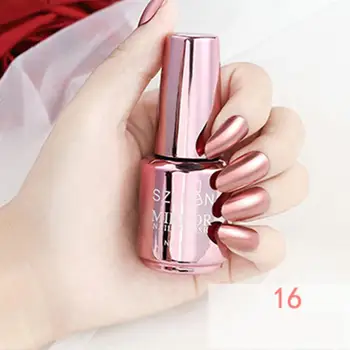 18ml Spoguļa Efektu Metāla Nagu laka Purple Rose Gold Silver Chrome Nail Art polijas Nails Manikīra Laka Apdare