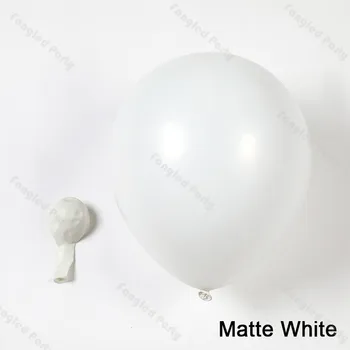 190pcs Matēts Balts Baloni Vainags Chrome Zelta Balonu Arku Komplekts Baby Duša, Dzimšanas dienas svinības, Kāzu Dzimumu Atklāt Grupa Krājumi