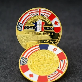 1944.6.6 WW II, Pieminot Normandijas Izkraušanas Uzvaras Diena Kolekcionējamus Monētas Challenge Monētas Dāvanu