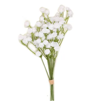 19cm Balts Gypsophila Mākslīgie Ziedi Kāzu DIY Pušķis Apdare Vienošanās Plastmasas Elpa Viltus Ziedu Mājas Dekoru
