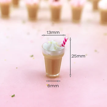1gb 1/12 Leļļu Nams Miniatūras Milkshake Piena Tējas Tase Simulācijas Satricina Modeli, Rotaļlietas, Mini Virtuve Apdares Namiņš Piederumi