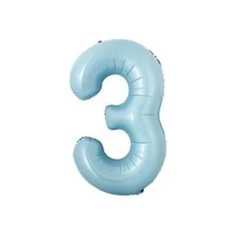 1gb 40inch Macaron Pearl Blue Folija Numuru Balonu 1 2 3 4 5 6 7 8 Zēns Dzimšanas dienas svinības Baby Dušas Kāzu Dekorēšana Bērnu Bumbas