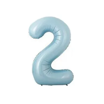 1gb 40inch Macaron Pearl Blue Folija Numuru Balonu 1 2 3 4 5 6 7 8 Zēns Dzimšanas dienas svinības Baby Dušas Kāzu Dekorēšana Bērnu Bumbas