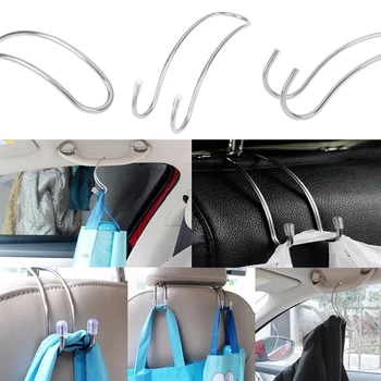 1GB Automašīnas Aizmugurējā Sēdeklī, Double Hook Auto Pagalvi Pakaramais Drēbēm Somā Maisu Turētāju drēbju Pakaramais