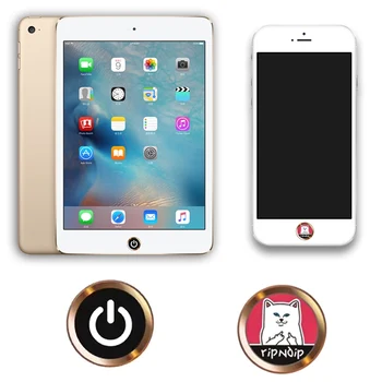 1gb Cute Karikatūra Touch ID Home Poga Uzlīmes iPhone5 5S 6S 7 8 Plus Ipad Air 2 Mini pirkstu Nospiedumu Identifikācijas Tastatūra