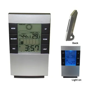 1gb Digitālo Sadzīves ABS Termometru, Higrometru, LCD Displejs Portatīvo Pulkstenis, Modinātājs Temperatūras un Mitruma Mērītājs Daudzfunkciju