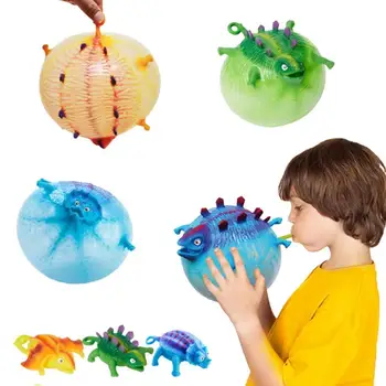 1gb Radošo Smieklīgi Rotaļlietas TPR Pūš Dzīvnieku Anti Stress Ventilācijas Bumbas, Piepūšamās Dinozauru Vilnis Bumbu, Bērnu Rotaļlietas