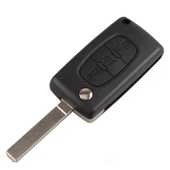 1gb Tālvadības Auto Atslēgu Fob, Shell, 3 Pogas Flip Locīšanas Auto Atslēgu Čaulas Gadījumā Citroen C2, C3, C5, C6 C4 C8