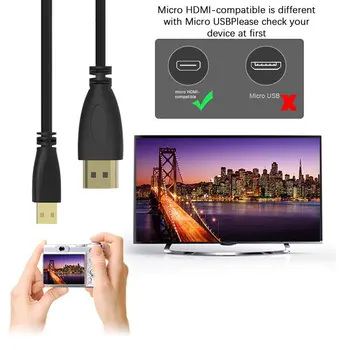1M 1080p Vadu Kabeļu TV AV Adapteri Micro HDMI saderīgas ar HDMI-saderīgiem Mobilajiem Tālruņiem, Planšetdatoriem HDTV Kameras Komplektā