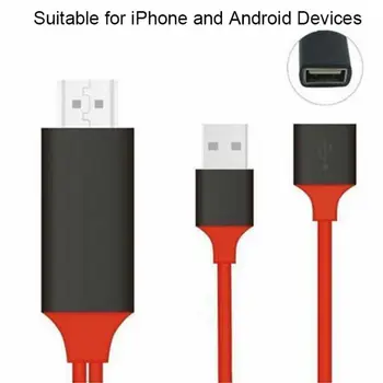 1m 3.28 ftHDMI-saderīgu Kabelis Zibens Micro USB Adapteri, lai Pārveidotājs Kabelis AV HD TV, iPhone, iPad par MHL Android Tālrunis