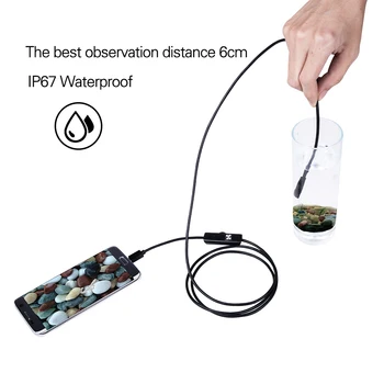 1M 5.5 mm Objektīvs Endoskopu HD 480P USB OTG Čūska Endoskopu, Ūdensizturīgs Pārbaudes Cauruļu Kamera Borescope Android Tālrunis PC