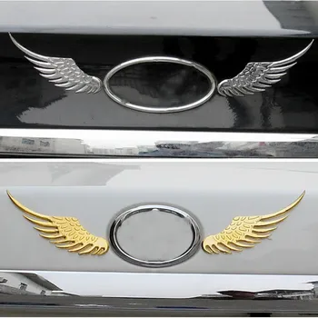 1Pair Auto 3D Metāla Uzlīmes Eņģeļu Spārnu Auto Virsbūves Uzlīmes un Uzlīmēm, Remonts Uzlīmes/3D Spārniem Auto Stick