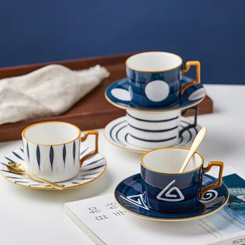 1pc 200ml Japāņu Stila Keramikas Tējas Tase Un Apakštase Uzstādīt Radošo Porcelāna Tējas Kaula porcelāna Kafijas Tasi Uzstādīt Brokastis Drinkware