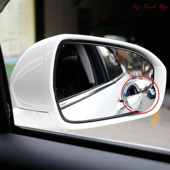 1Pc/2gab Auto 360 Grādu Platleņķa Izliekta Spoguļa Mazas, Apaļas Pusē Blindspot Atpakaļskata Autostāvvieta Spogulis Framless Blind Spot Spogulis