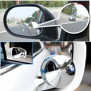 1Pc/2gab Auto 360 Grādu Platleņķa Izliekta Spoguļa Mazas, Apaļas Pusē Blindspot Atpakaļskata Autostāvvieta Spogulis Framless Blind Spot Spogulis