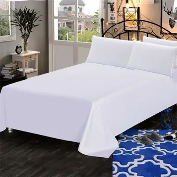1pc bieza kokvilnas plakanas loksnes vienkrāsainu augstas kvalitātes gultas loksnes dažādu izmēru var pielāgot,