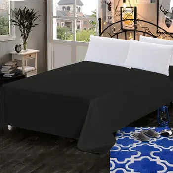 1pc bieza kokvilnas plakanas loksnes vienkrāsainu augstas kvalitātes gultas loksnes dažādu izmēru var pielāgot,