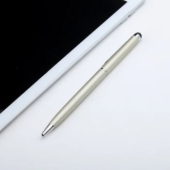1PC Kapacitāte Pen 2-in-1 Slim skārienjutīgo Ekrānu Irbuli Ar Lodīšu Pildspalvu Divējāda lietojuma Stylus Capacitive Touch Pen Touch Screen Irbuli