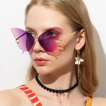 1Pc Moderns Tauriņš bez apmales Saulesbrilles Sievietēm, Āra Velo Brilles Modes Lielgabarīta Steampunk Saulesbrilles Vintage Briļļu