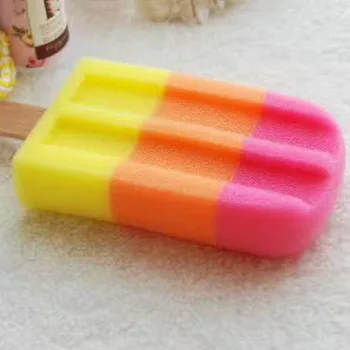 1Pc Soft Dušas Sūklis Gudrs saldējuma Formas Stick Vannas istaba Peldvietu Mazgāšanas Sūkļi, Krāsu Izlases