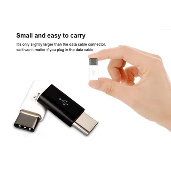 1pc Tips-C Vīriešu Savienotājs Mikro USB 2.0 Sieviešu Android Tālrunis Gumijas Apvalks Otg Adapteri Converter Datu Adapteri