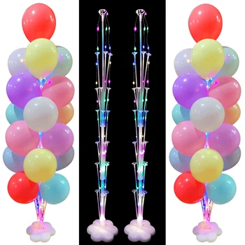 1Set Happy Birthday Balonu Stick Stāvēt Baloon Dzimšanas dienas svinības Apdare Bērns, Pieaugušais, Balonu Arkas Galda Turētājs Ballon Piederumi