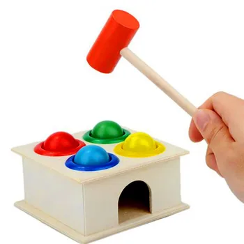 1Set Koka Kalšanai Bumbu ar Āmuru Kaste Krāsu Izziņas Atbilstošas Rotaļlietas Bērniem Agrīnās Mācīšanās Rotaļlietas Ziemassvētku Dāvanu