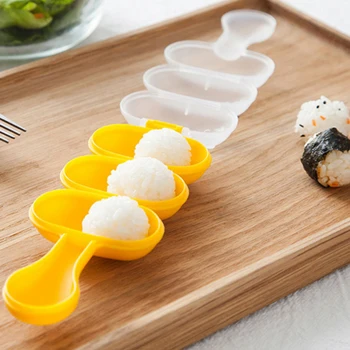 1set Radošumu Rīsu Bumbu Veidnes (Karote+Pelējums) DIY Suši Maker Onigiri Rīsu Pelējuma Virtuves Suši izgatavot Darbarīkus Bento Piederumi