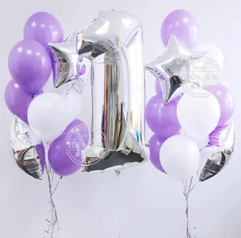 1set, Zēns, Meitene, Dzimšanas dienas svinības Baloni 40inch Ciparu Skaits 1 Manu 1 Gadu Veco Puse Balonu Bērnu Dušas ir Piepūšams ar Hēliju Balonu