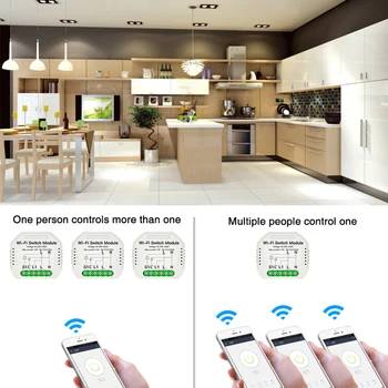 1~5gab Tuya Smart Dzīves Sensors Nazis, 2 Veidu Kontrolieris WiFi Slēdzis Amazon Alexa Echo Google Home DIY Smart Home App Signāls