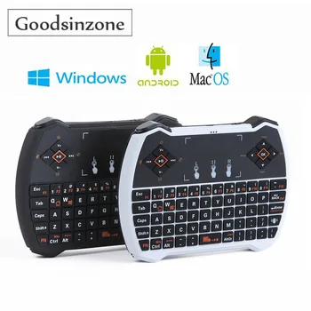 2.4 G Bezvadu Mini Tastatūra, Rokas Tālvadības Tastatūra ar Touchpad Darba PC, Tālvadības pults, lai Android TV Kastē,Lai KODI