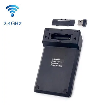 2.4 GHz Wireless Keyboard Mini Tastatūru, USB Numpad Ciparu Tastatūra 18 Taustiņi Bezvadu Numura Ciparu Tastatūru ar Datoru, Portatīvo datoru
