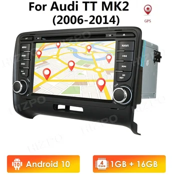 2 DIN Android 10 Automašīnas Radio Stereo Multivides Audi TT MK 2 8J 2006 2007 2008. - 2012. gadam Car DVD GPS Spēlētājs Auto Audio Navigācijas